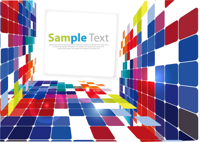 free vector 3D Square Background Vector